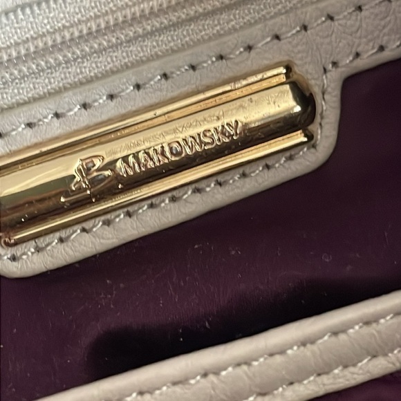 B. Makowsky Rockefeller Leather Satchel Black and Tan - Picture 13 of 15